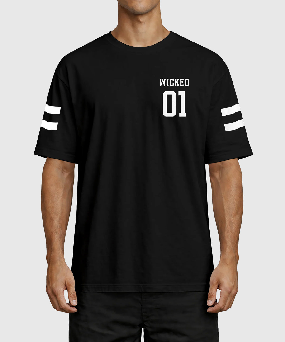 Wicked One Quaterback T-Shirt Oversize - Nero