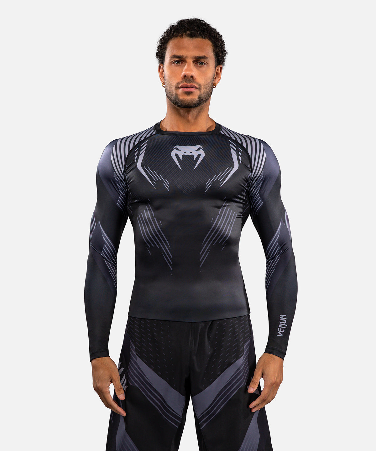 Venum No-Gi 6.0 Langarm Rashguard - Schwarz/Grau