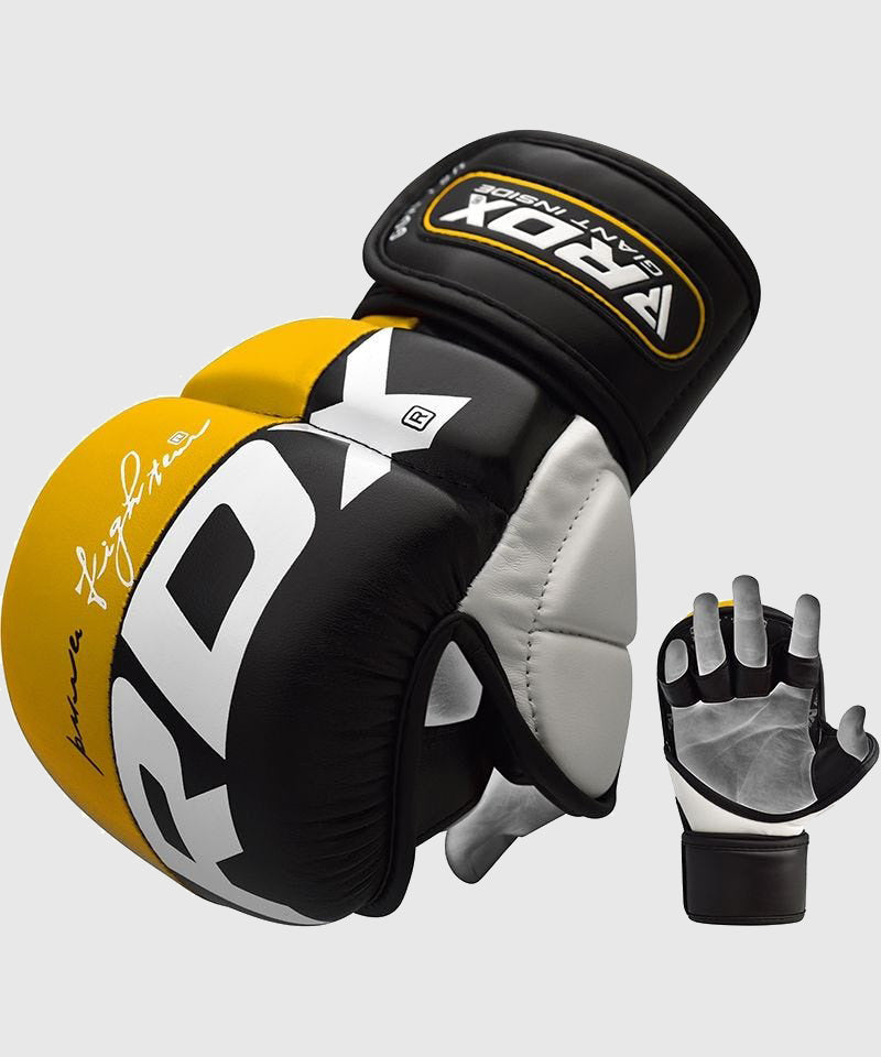 RDX Sports T6 MMA Sparring Gloves - Yellow