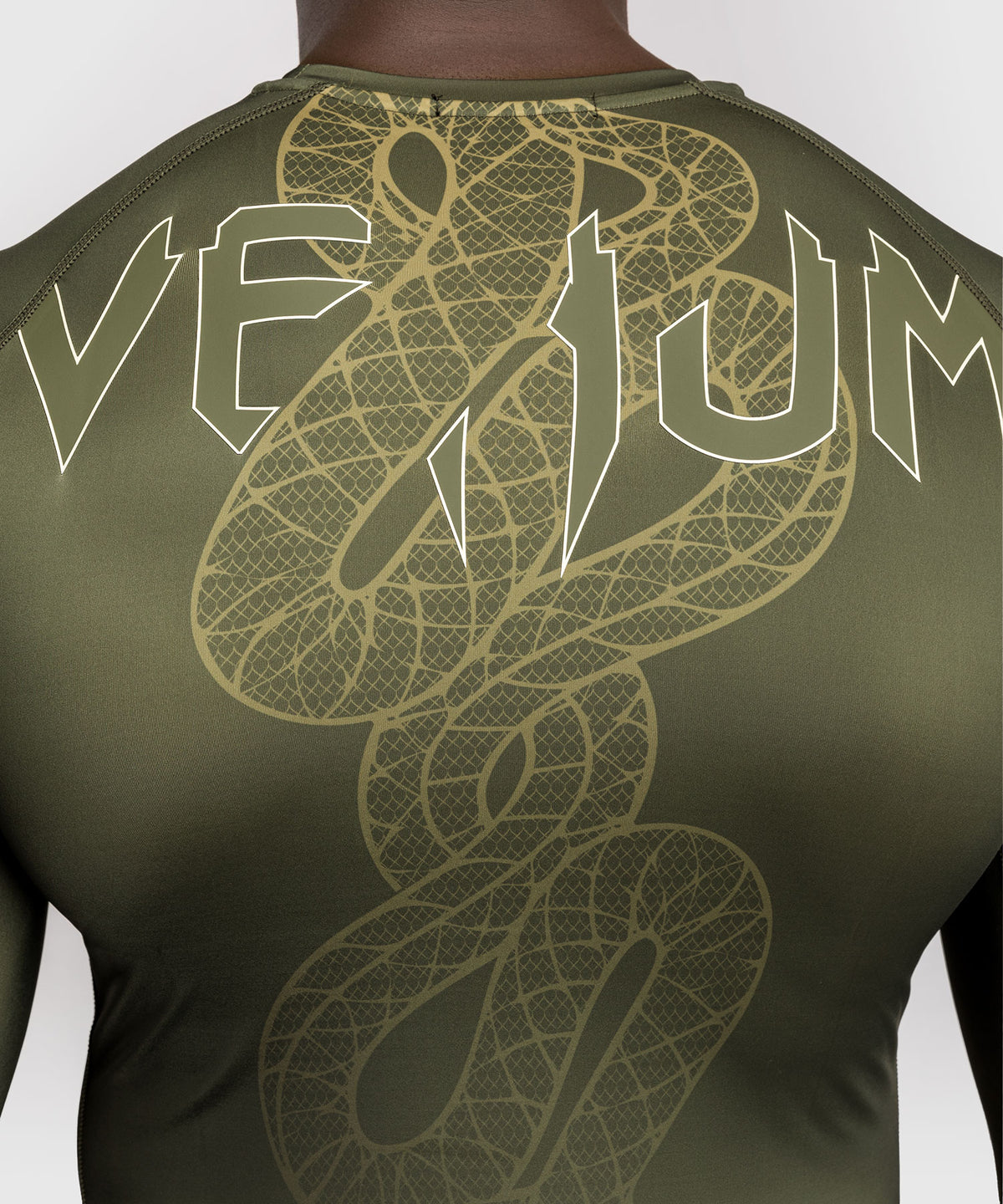 Venum Serpenti Langarm Rashguard – Khaki/Bronze/Ivory