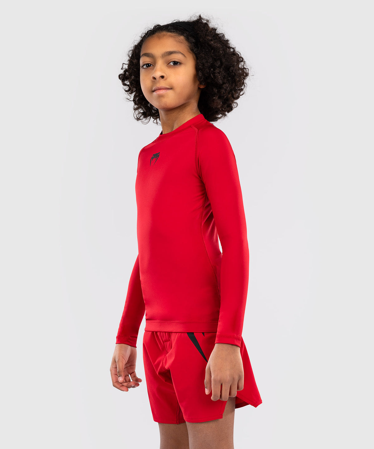 Venum Contender Kinder Rashguards Lange Ärmel - Kirschrot