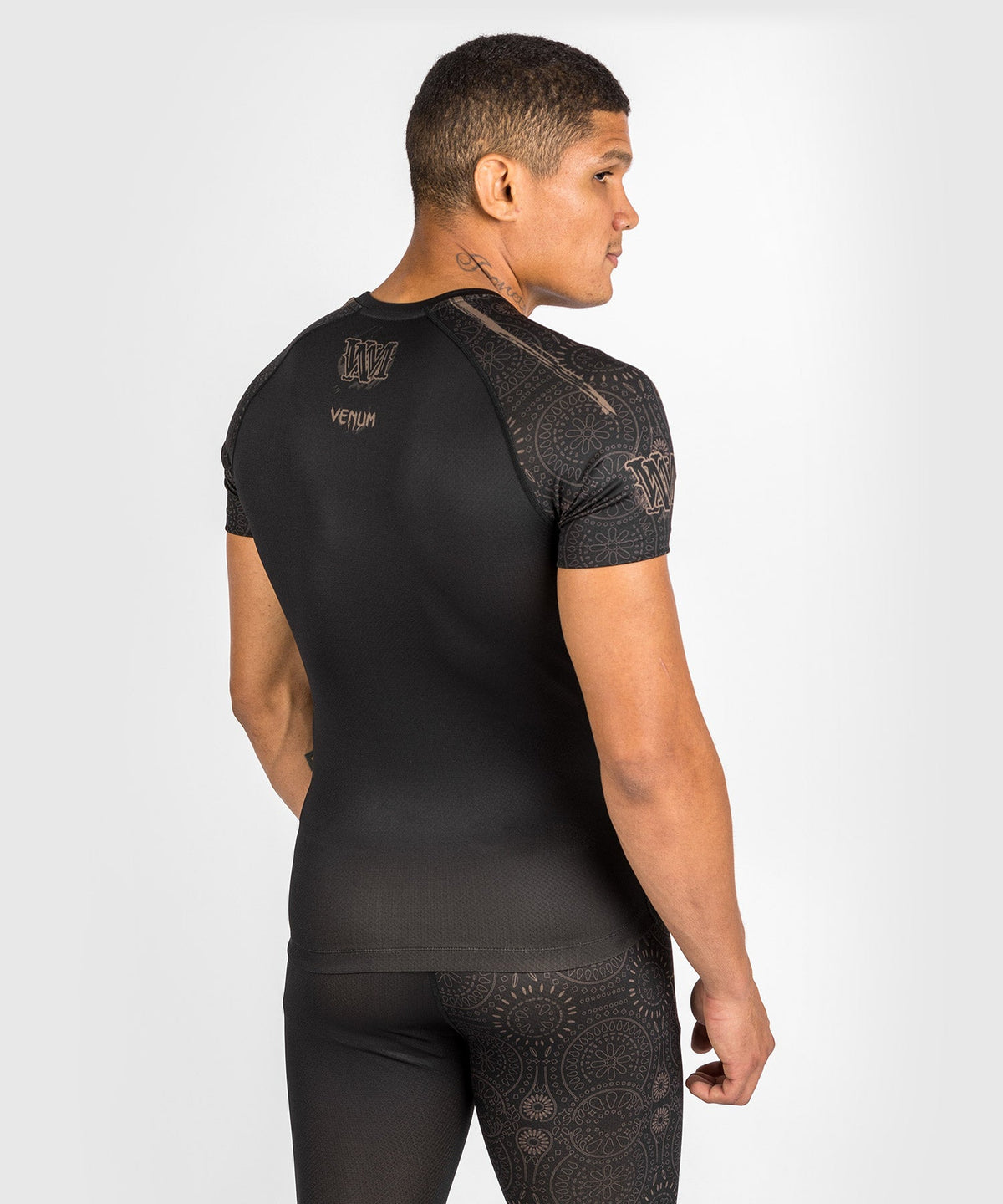 Rashguard Santa Muerte Dark Side Venum - manches courtes - Noir/Marron