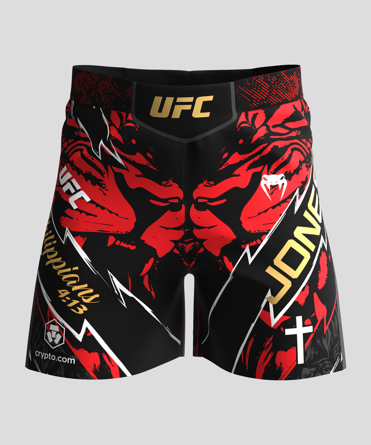 Men's UFC Unrivaled by Venum Red Jon Jones Short Fit Fight Short