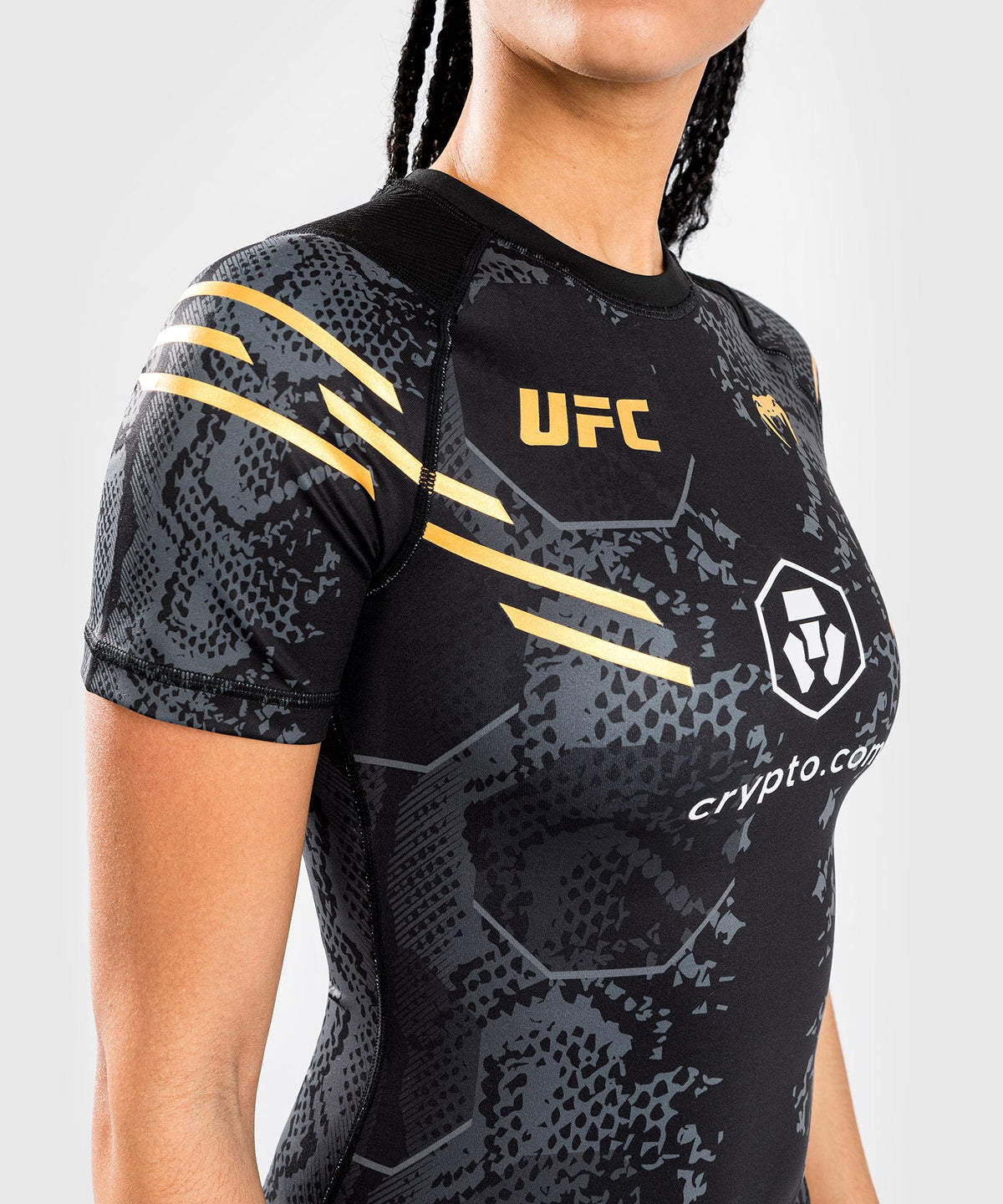 Rashguard à manches courtes pour Femmes UFC Adrenaline by Venum Authentic Fight Night - Champion