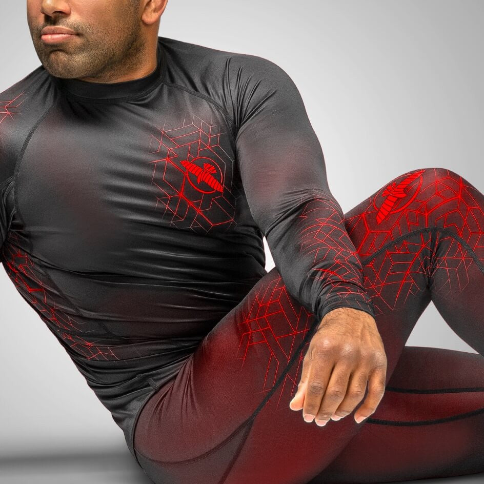 Hayabusa Geo Compression Pants - Red