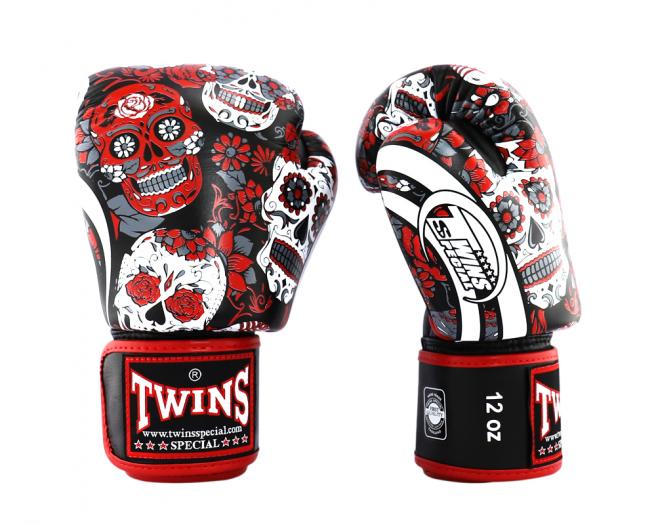 Gants de Boxe Twins Special Fantasy 4 Skull - Rouge