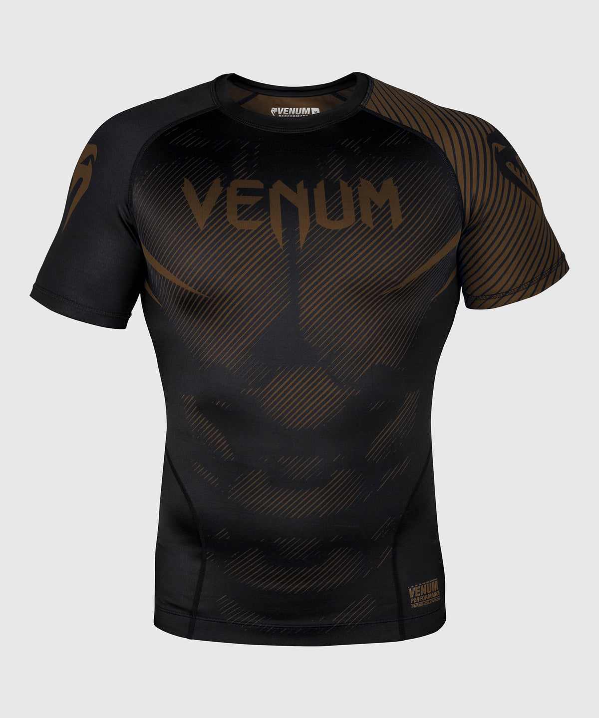 Rashguard Venum NoGi 2.0 - Manches courtes Approuvé IBJJF - Noir/Marron