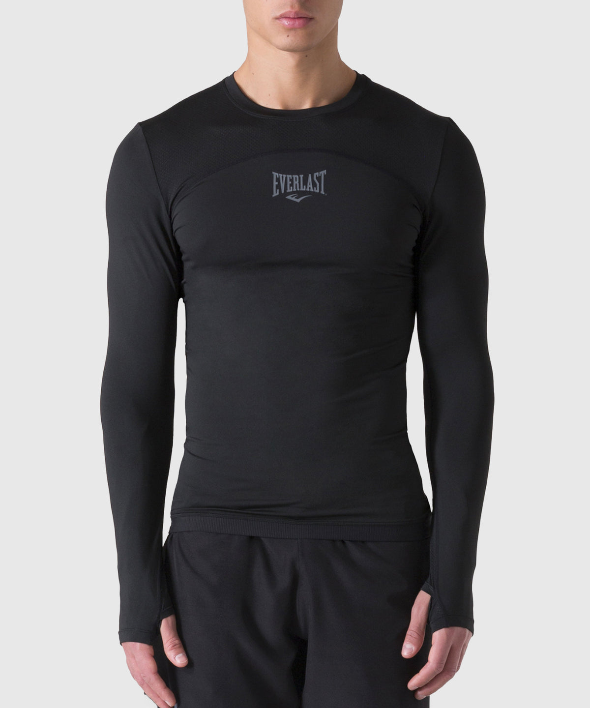 Everlast T-shirt a Compressione a Maniche Lunghe - Nero