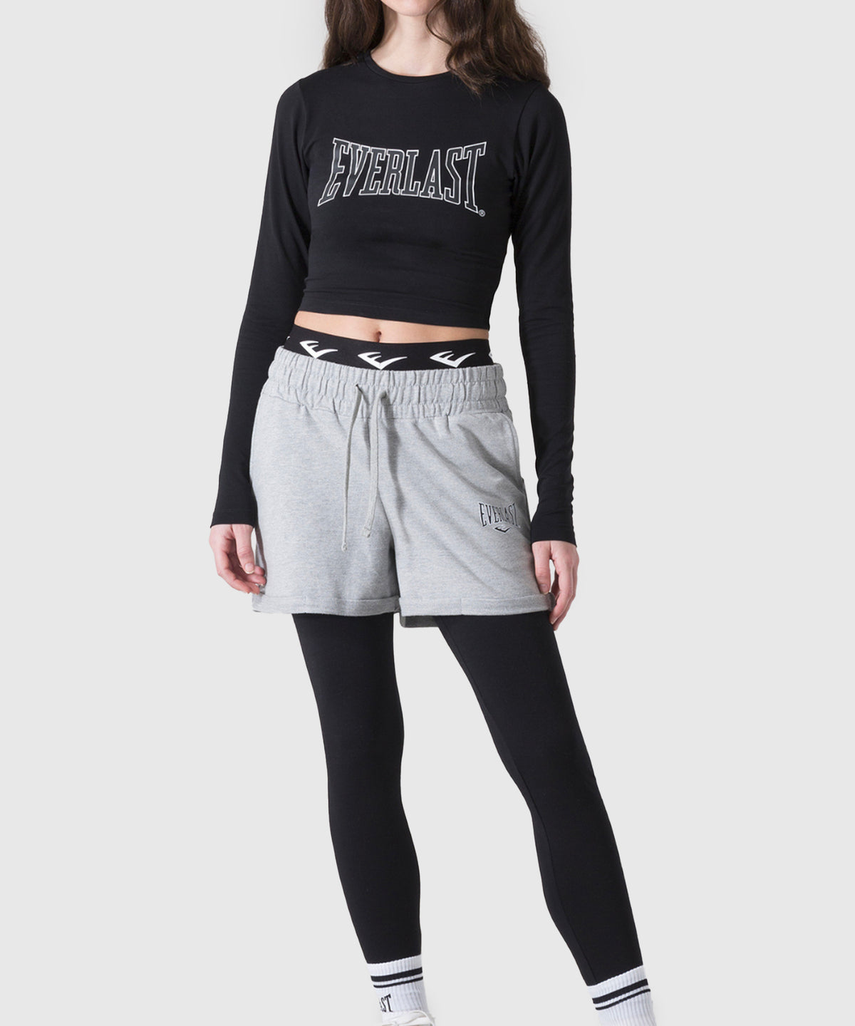 Everlast T-shirt a Maniche Lunghe da Donna - Nero