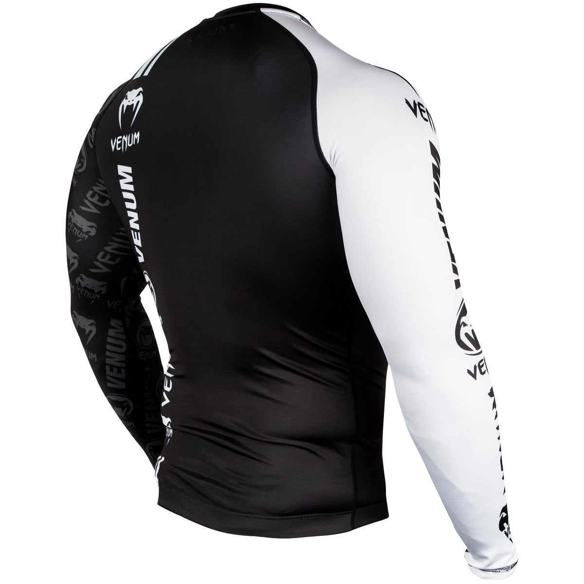 Venum Logos Rashguard - Langarm - Schwarz/Weiß