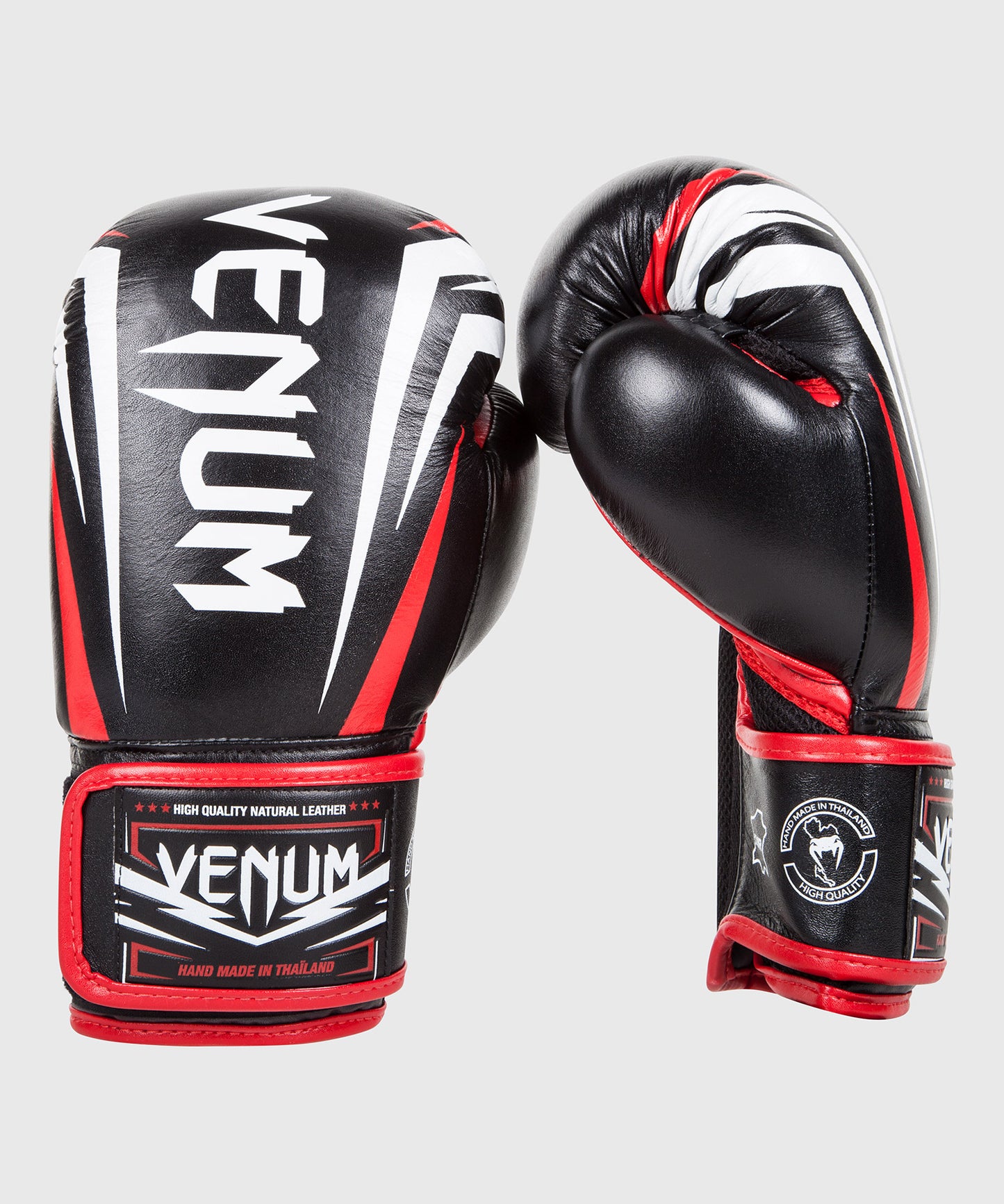 Venum Sharp Boxing Gloves - Nappa Leather - Black/White/Red