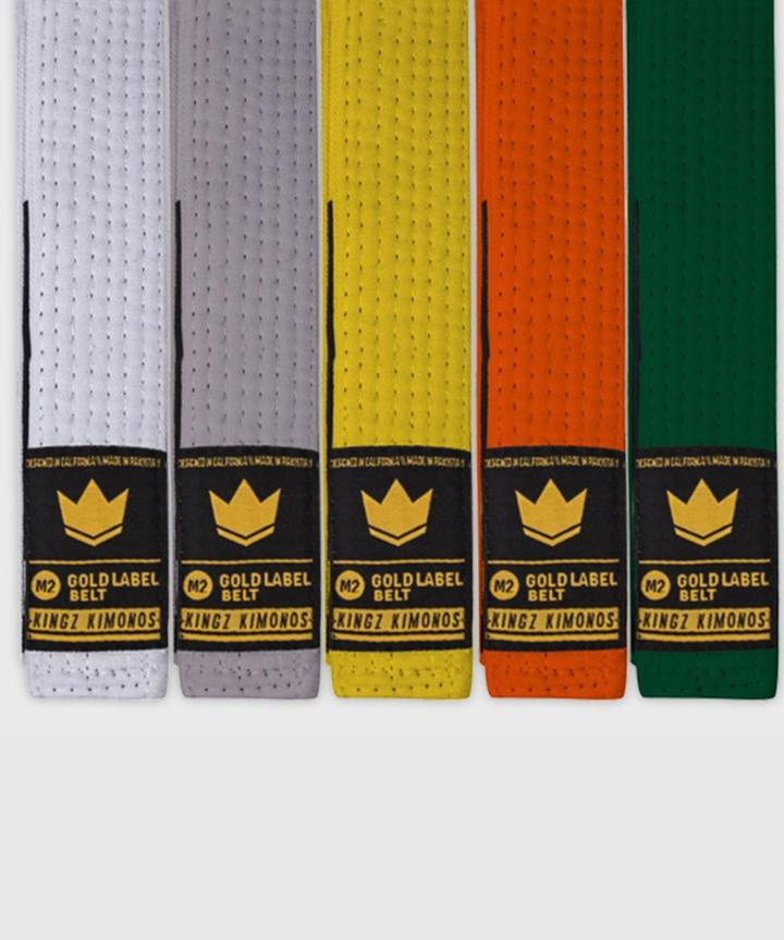 Kingz Gold Label V2 Kinder BJJ-Gürtel - Weiß