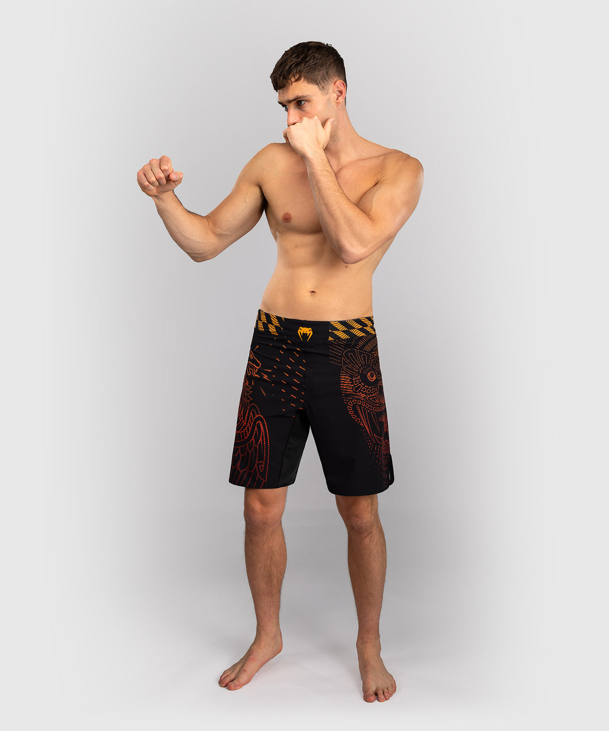 Venum Quetzal Fury Fightshorts - Negro/Rojo Fury/Mandarina