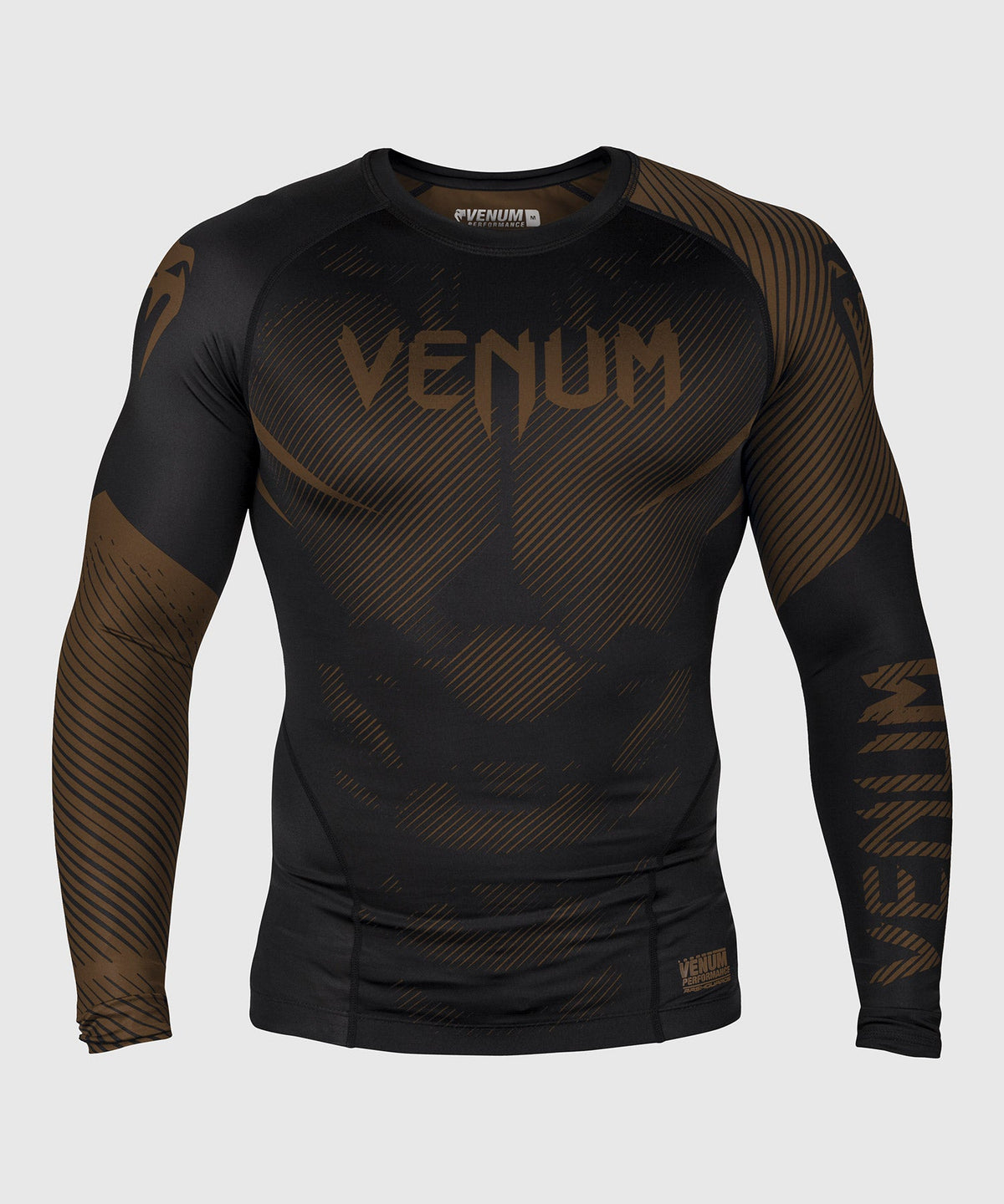 Rashguard Venum NoGi 2.0 - IBJJF Approved Long Sleeve - Black/Brown