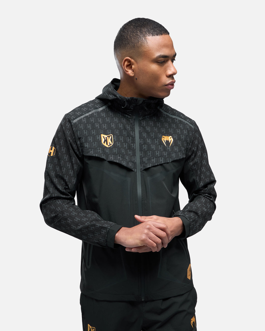 Survêtement complet (veste + pantalon) FK x Venum Hexagone MMA - Noir/Doré