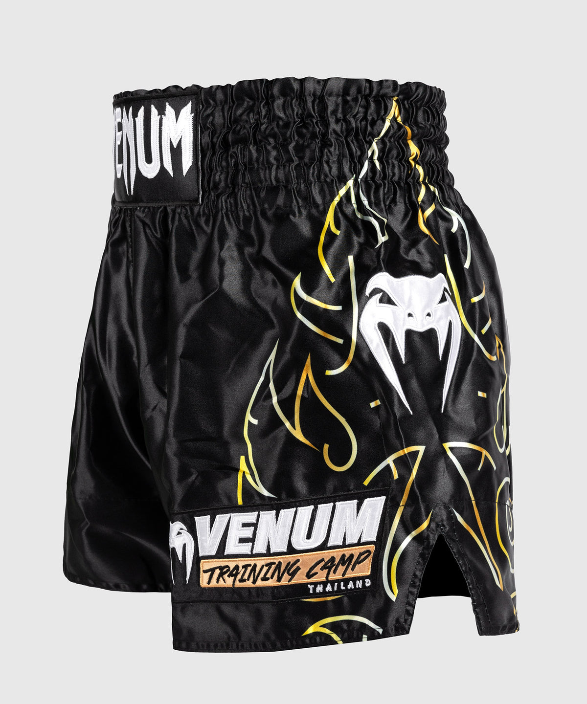 Venum VTC Flames Muay Thai Shorts - Schwarz/Gold