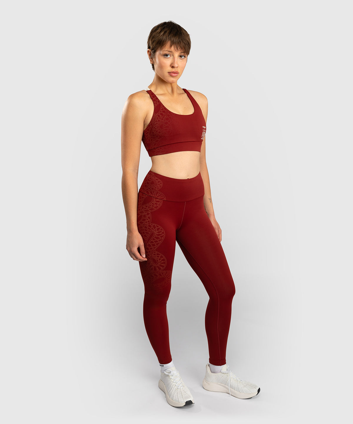 Legging Venum Serpenti – Bordeaux/Ivoire