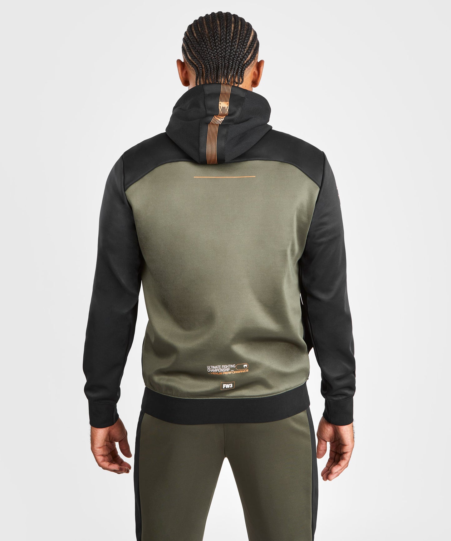 UFC Adrenaline by Venum Fight Week Herren Zip Hoodie - Khaki/Bronze
