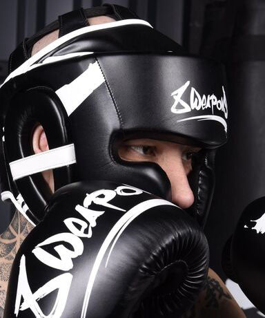 8 Weapons Unlimited Headgear - Black/White