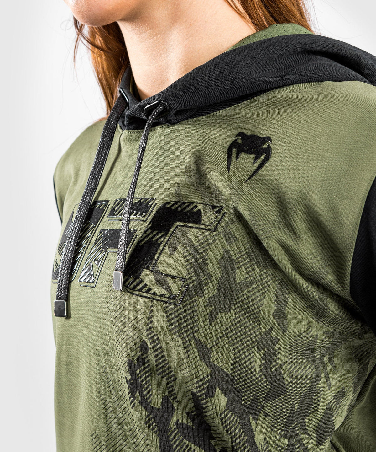 Frauen UFC Venum Authentic Fight Week Kapuzenpullover - Khaki