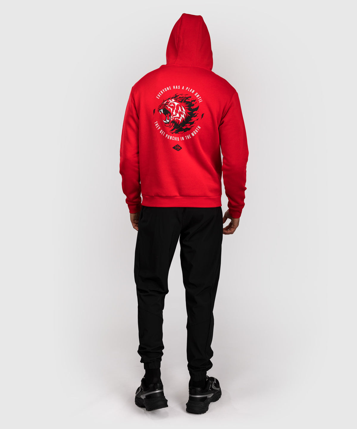 Venum x Mike Tyson Felpa con Cappuccio - Rosso Intenso/Nero Profondo
