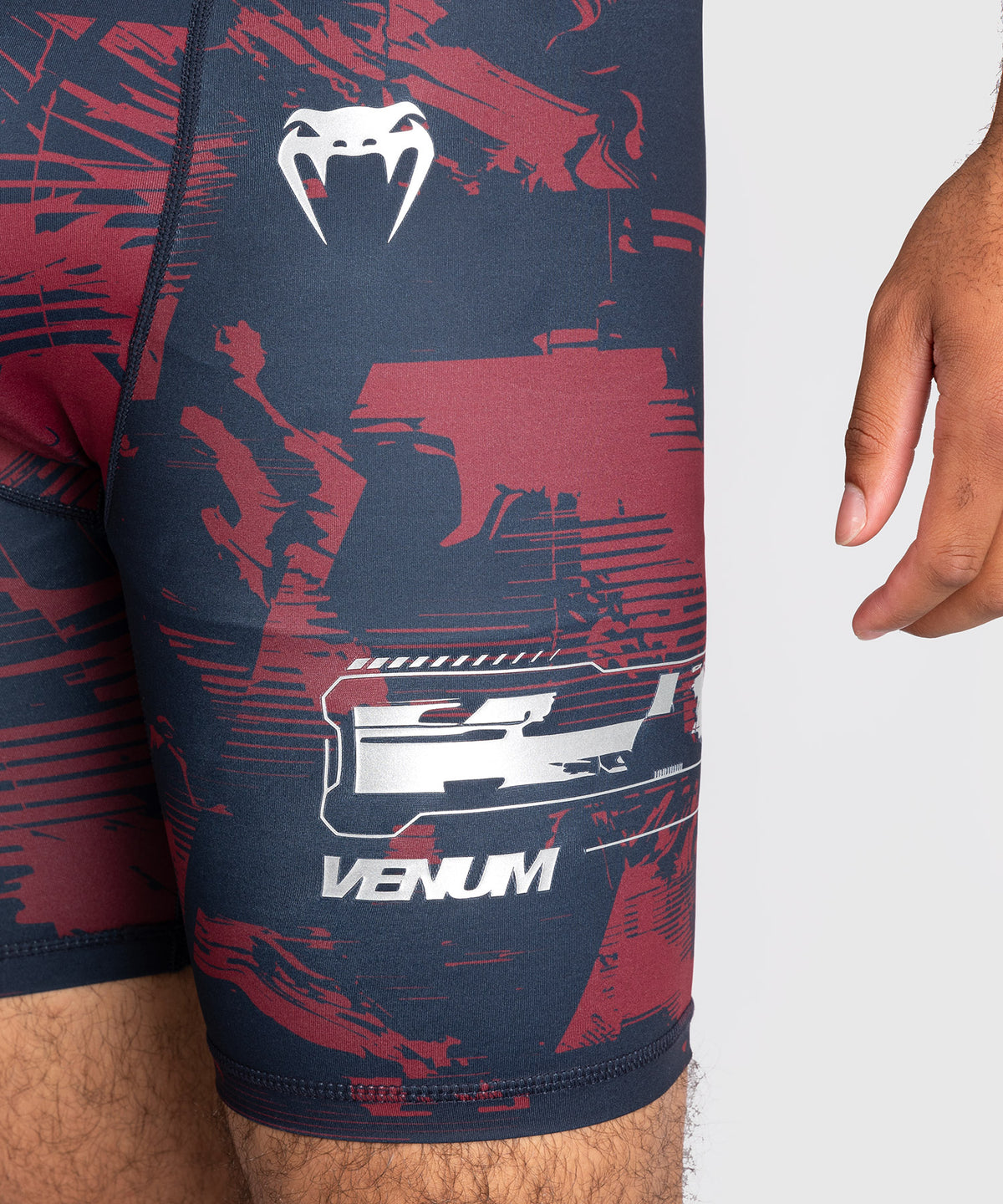 Short de compression Performance Homme UFC Zenith by Venum Authentic Fight Week - Bleu marine/Bordeaux/Argent