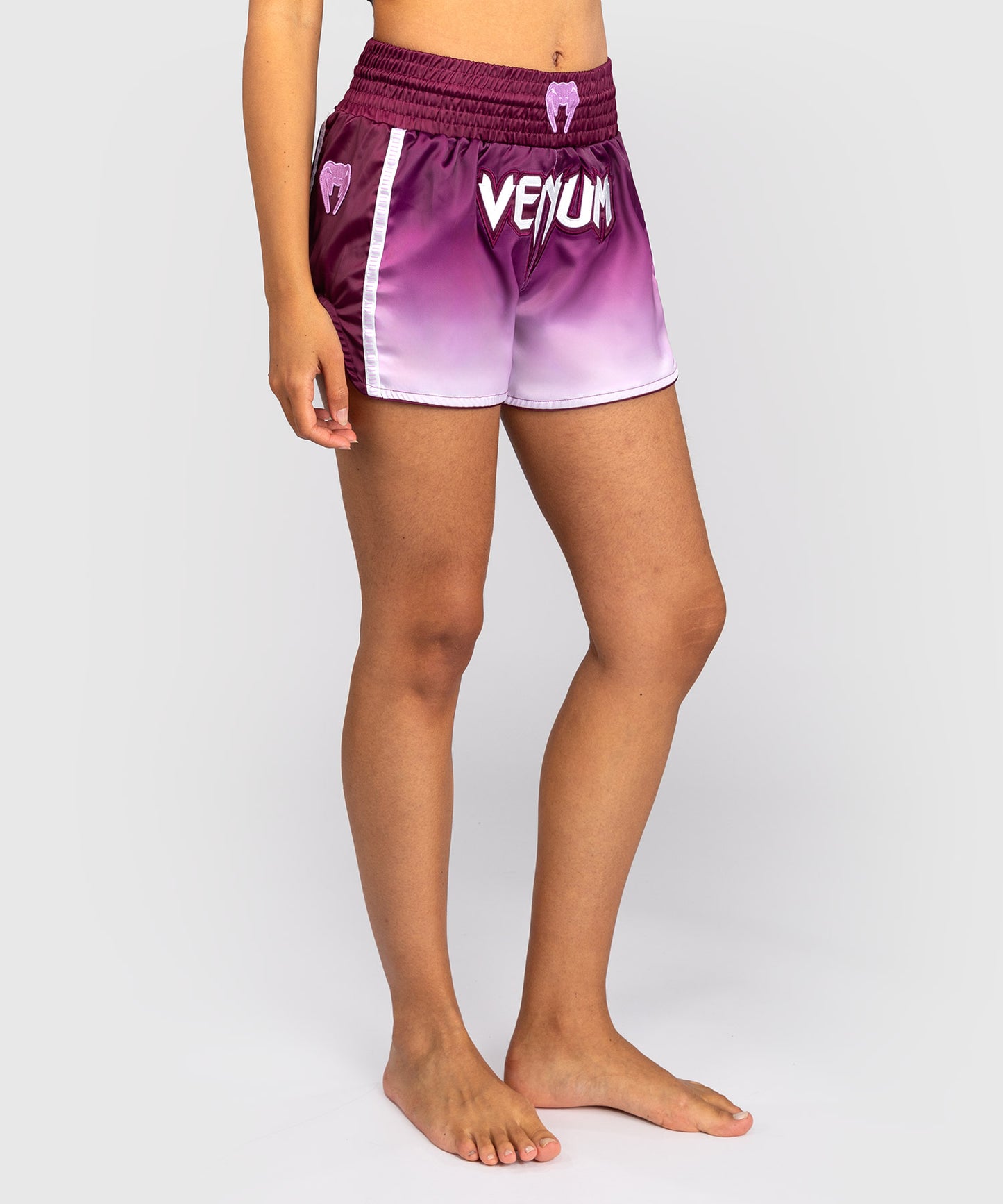 Venum Iris Muay Thai Shorts - Plum/white