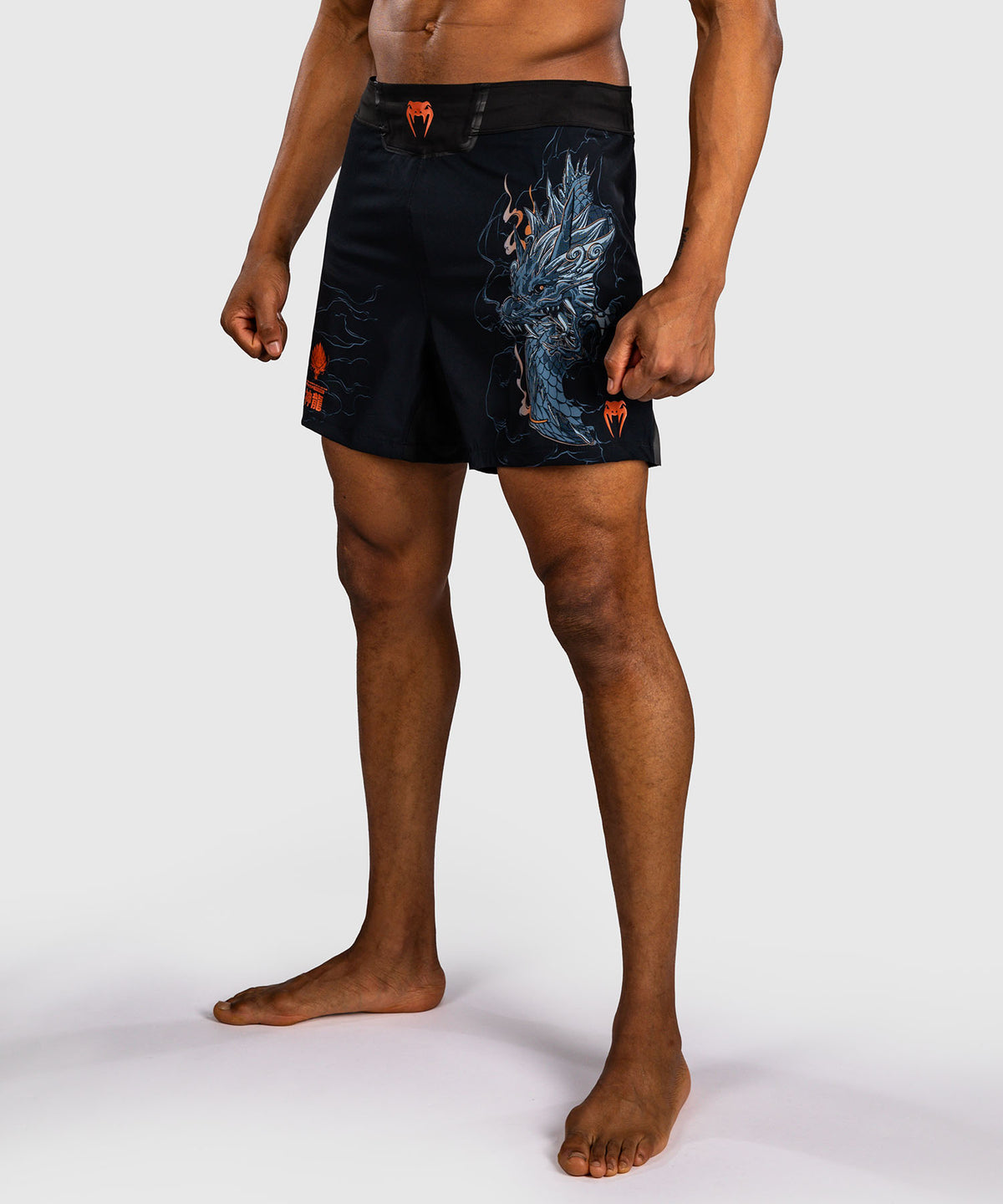 Venum Thunder Dragon Short de Combate – Negro/Gris/Cobre