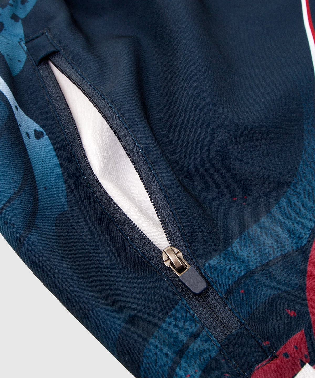 Short de sport Venum Rooster - Bleu Marine/Orange