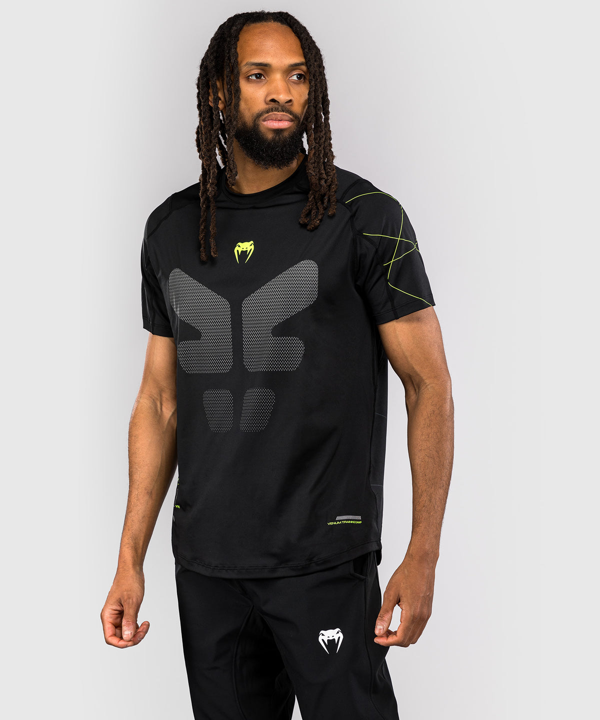 Venum Training Camp 4.0 Dry-Tech T-Shirt - Schwarz/Neongrün