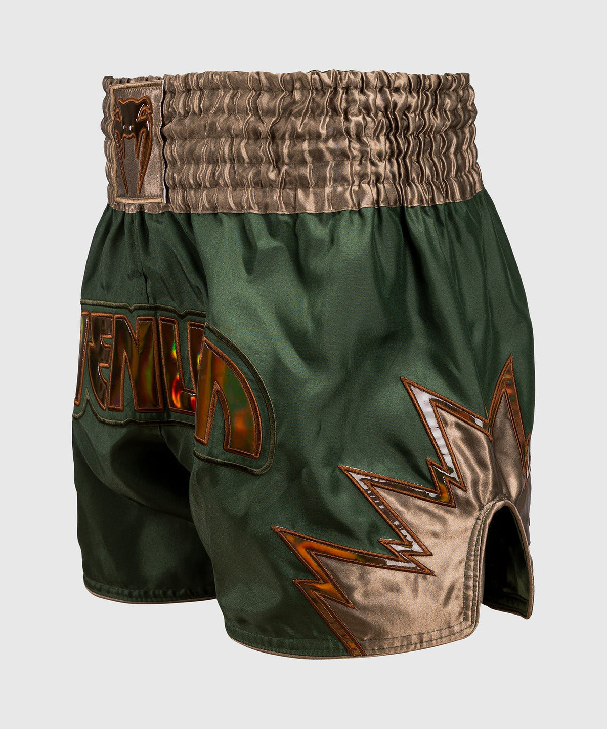 Venum Inferno Pantalones cortos de Muay Thai - Caqui/Bronce