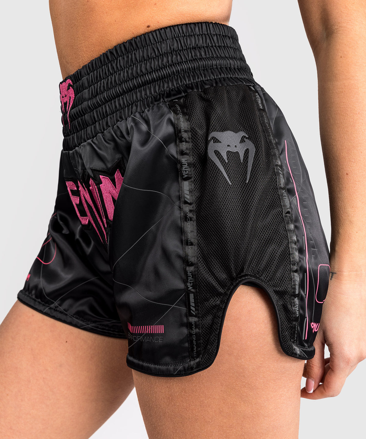 Short de Muay Thai Venum Tactical XT- Noir/Gris Tempête