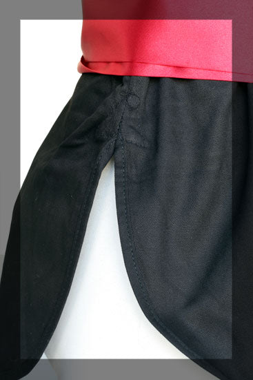 Fujimae Kung-Fu Jacket with Red Belt - Black