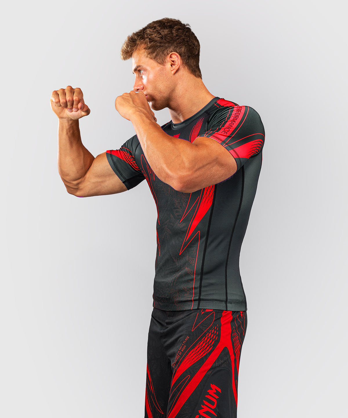 Venum Amazonia Reborn Maglia a compressione a maniche corte - Nero/Rosso