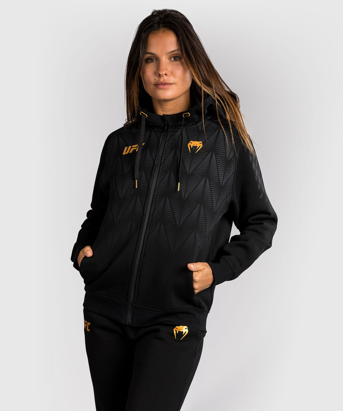 Sweat à capuche zippé Femme UFC Zenith by Venum Replica - Champion