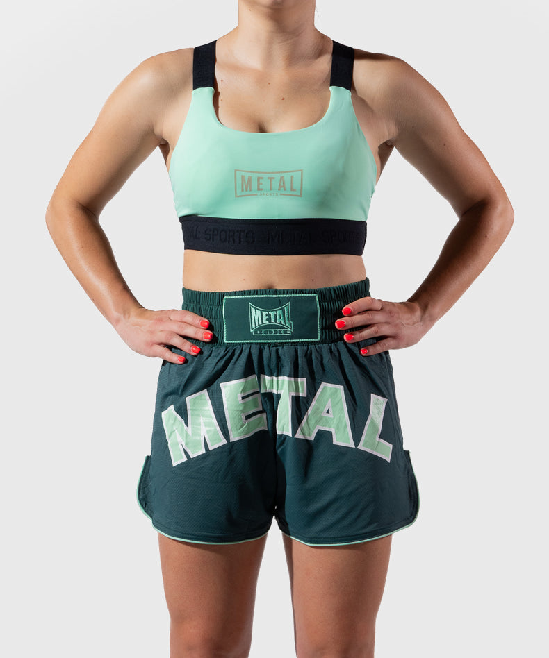 Metal Boxe One Deep Waters Muay Thai Shorts - Grün
