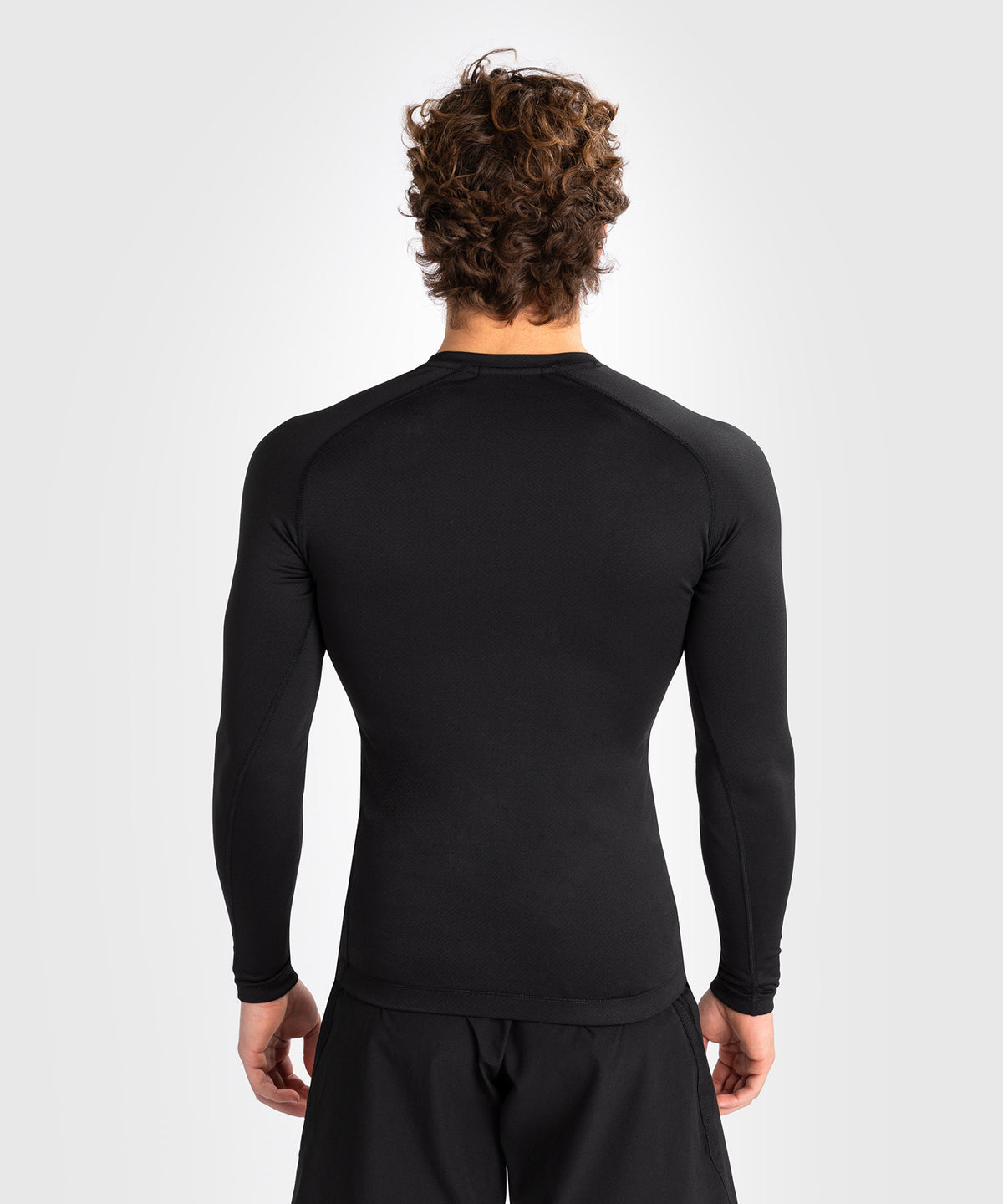 Venum Contender Lycra de manga larga para hombre - Negra/Blanca
