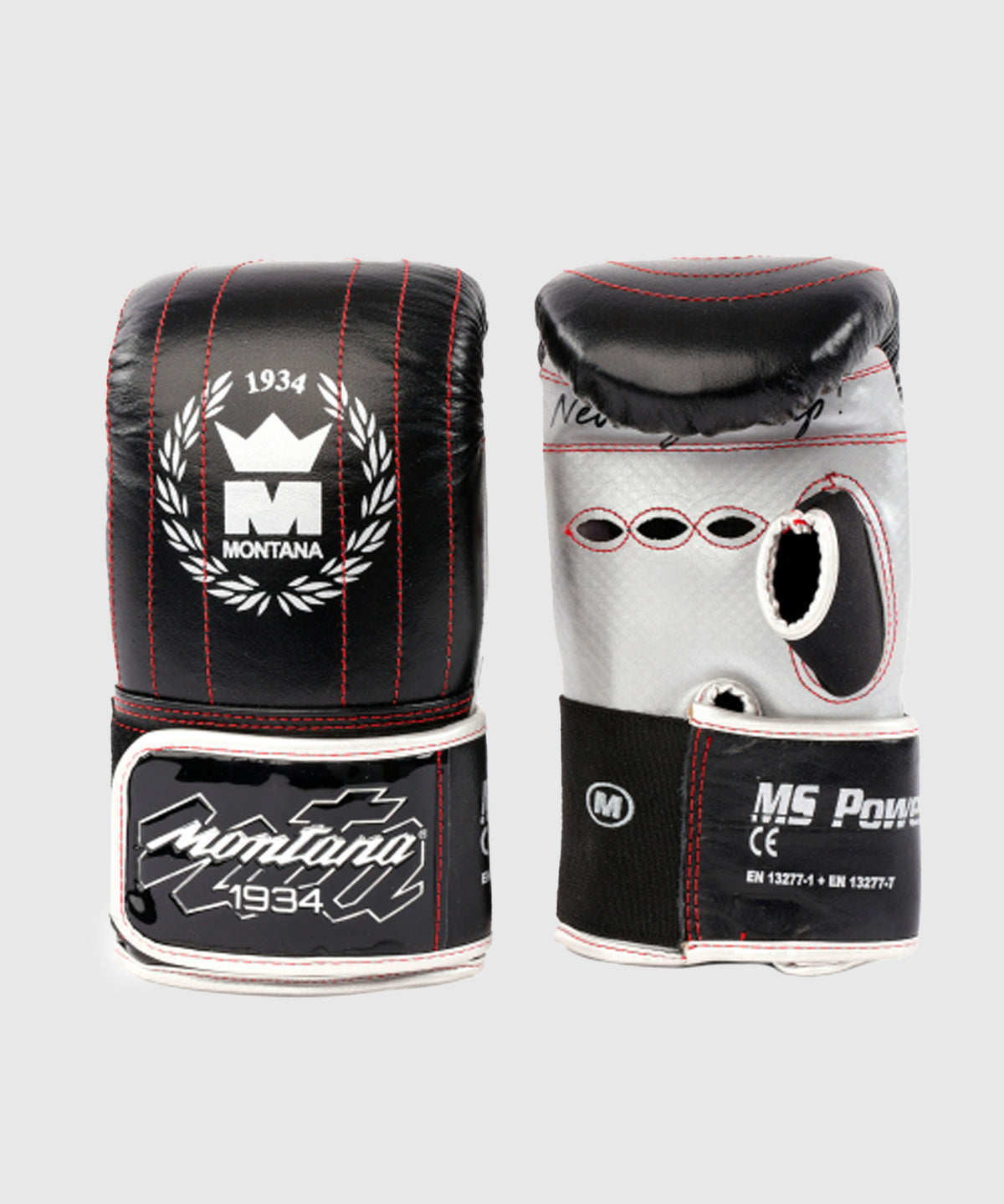 Montana Ms Power Identity Boxsack-Handschuhe - Schwarz/Weiß