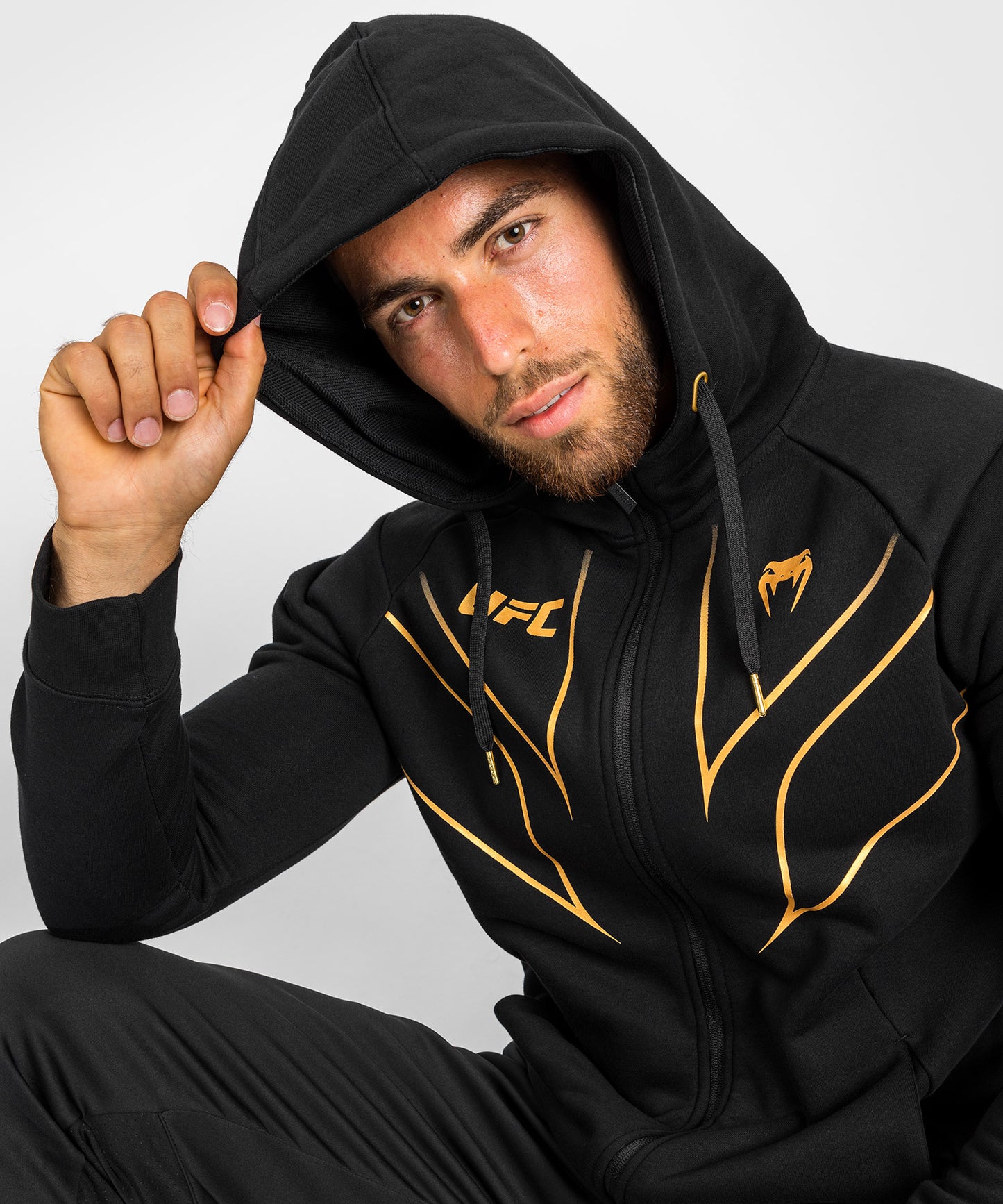 UFC Venum Fight Night 2.0 Replica Hoodie mit durchgehendem Reißverschluss für Herren – Champion