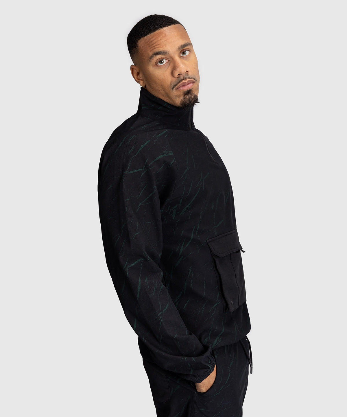 Venum Trooper Herren Trainingsanzug Jacke - Schwarz/Forstgrün