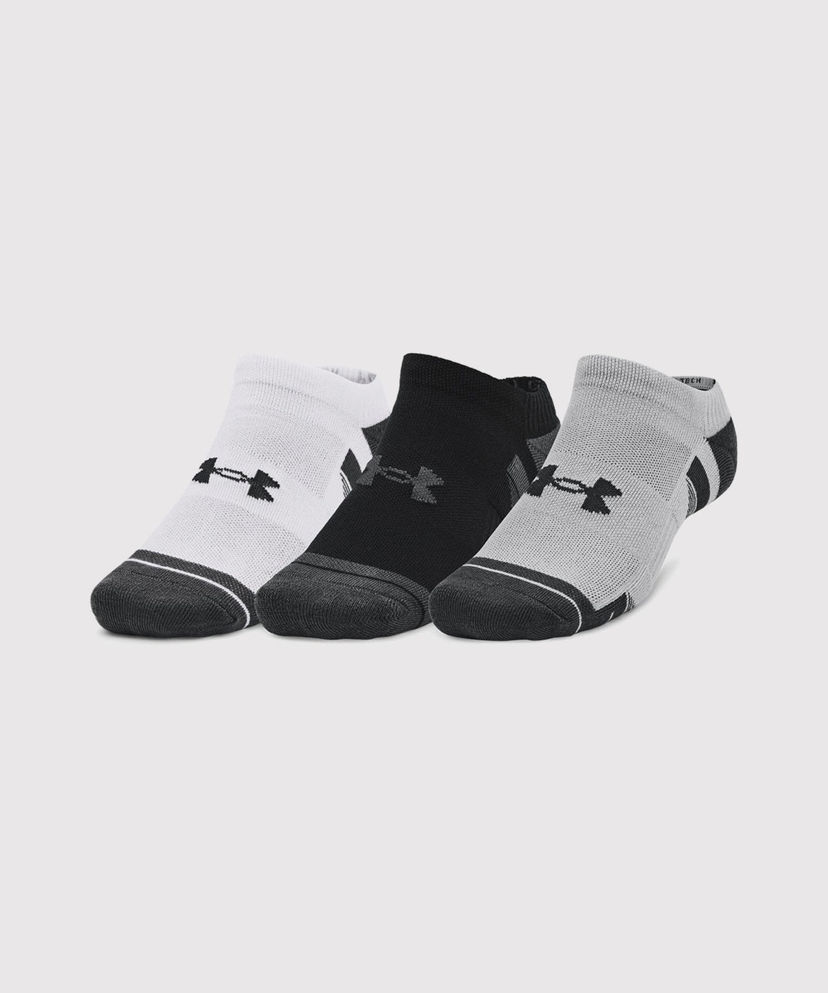 Lot De 3 Paires De Chaussettes Basses Under Armour Ua Performance Tech - Blanc/Noir/Gris