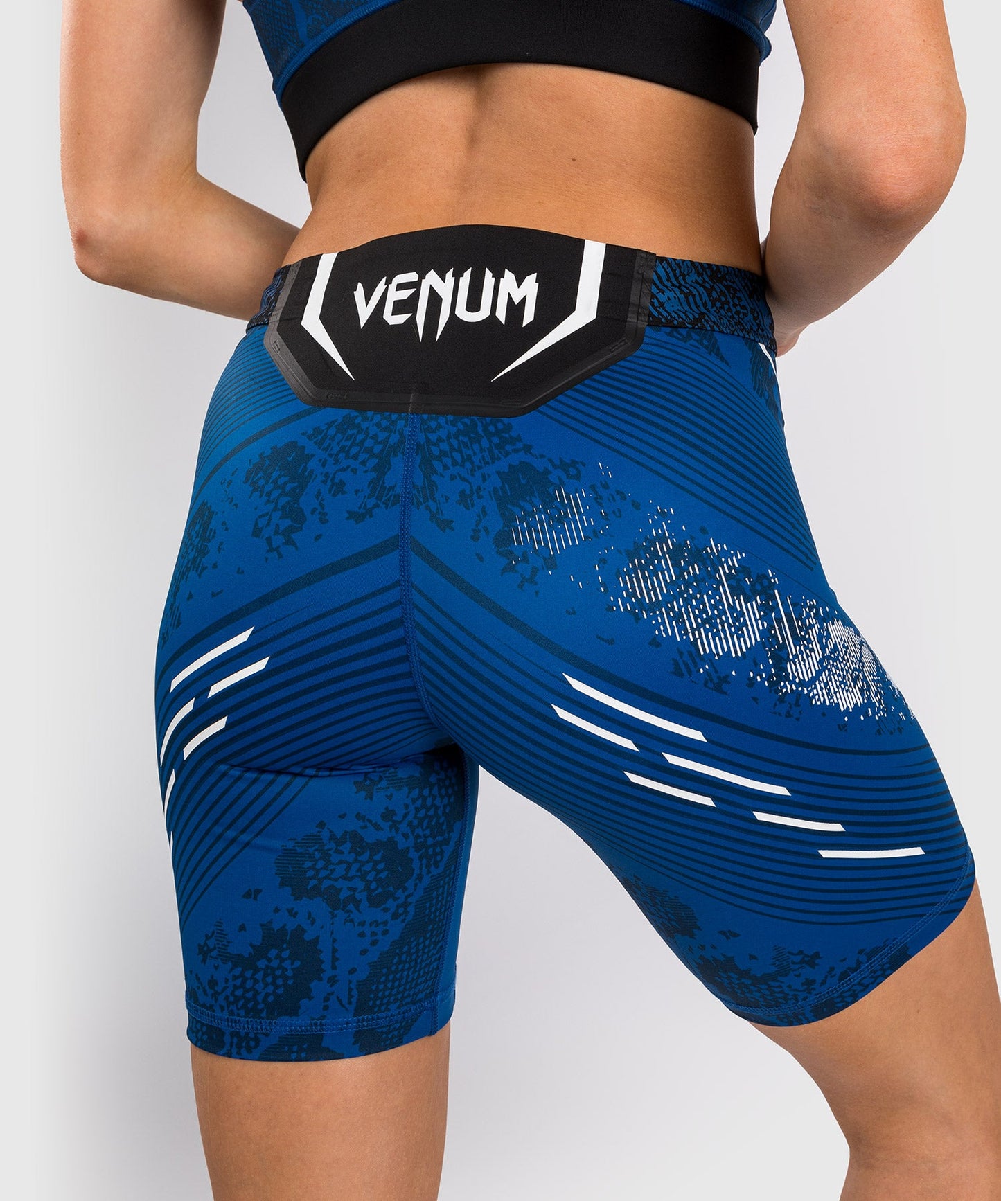 Short de compression Long Fit pour Femmes UFC Adrenaline by Venum Authentic Fight Night - Bleu