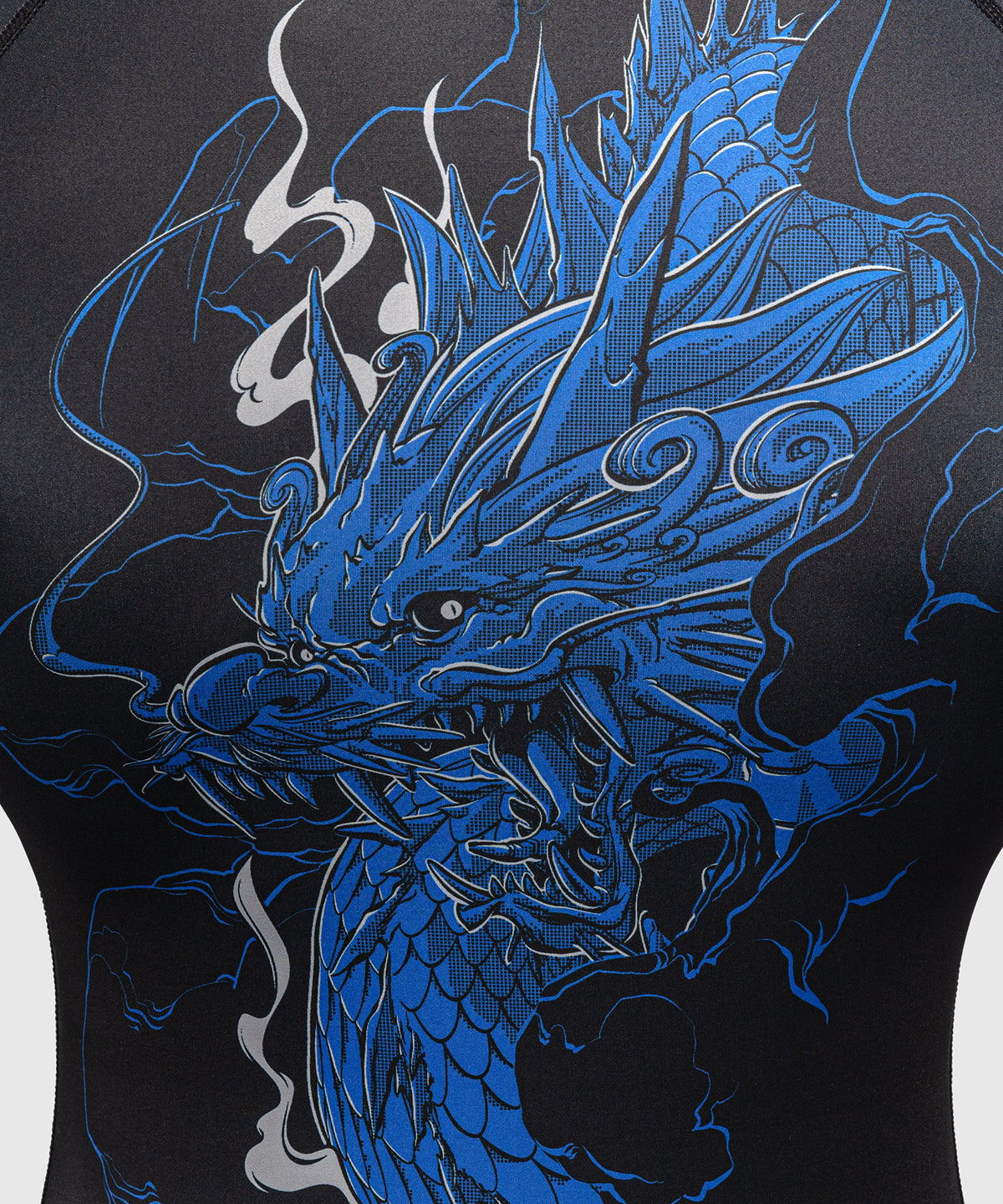 Venum Thunder Dragon Kurzarm Rashguard  – Schwarz/Königsblau