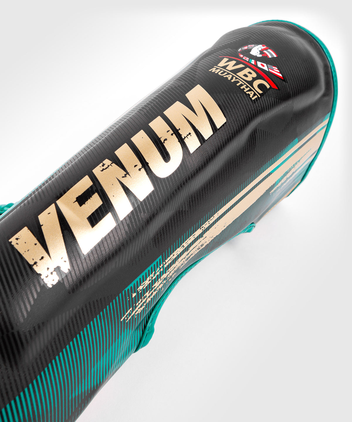 Protège-tibias Venum WBC Muay Thai - Noir/Vert