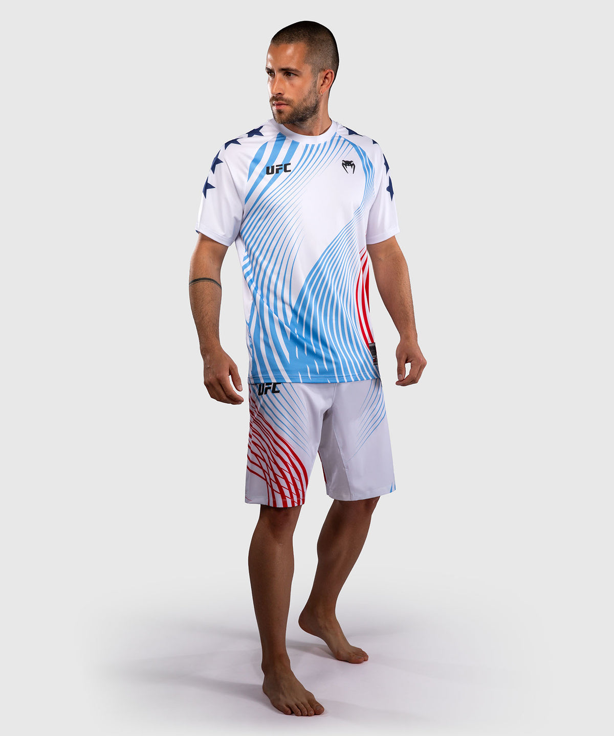 Official UFC Freedom 250 by Venum Authentic Fight Night Maglia Walkout da uomo - Bianco