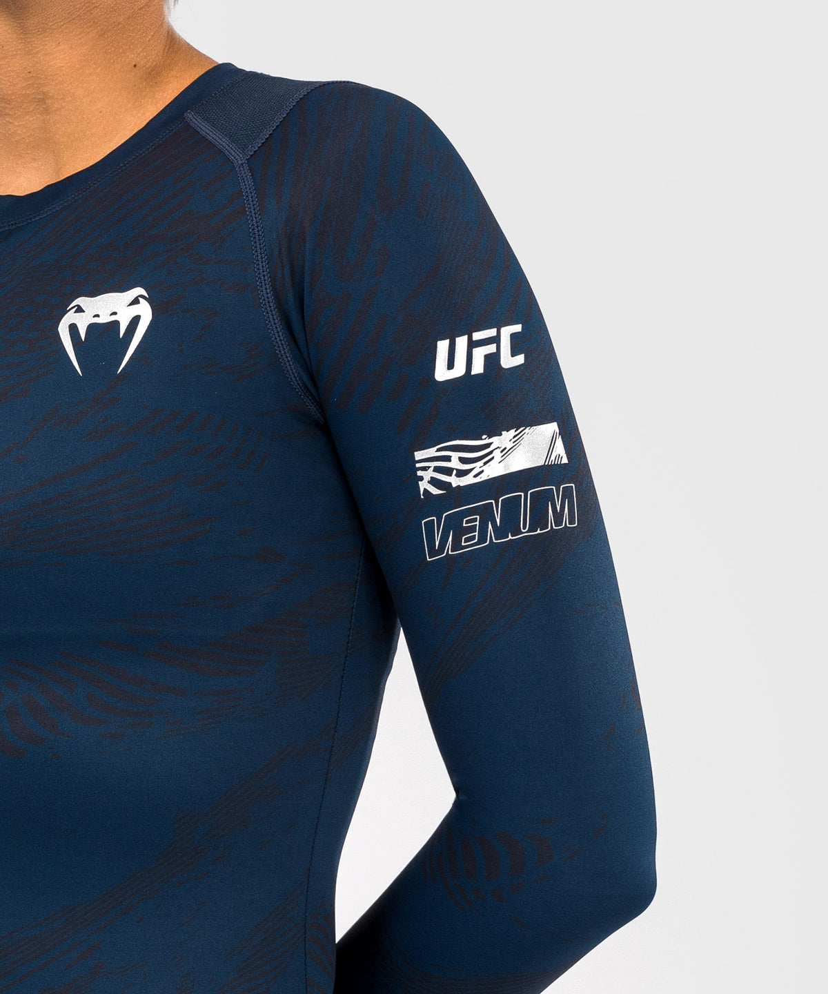 UFC Fusion by Venum Fight Week Rashguard de Manga Larga de Rendimiento para Mujer - Azul oceánico