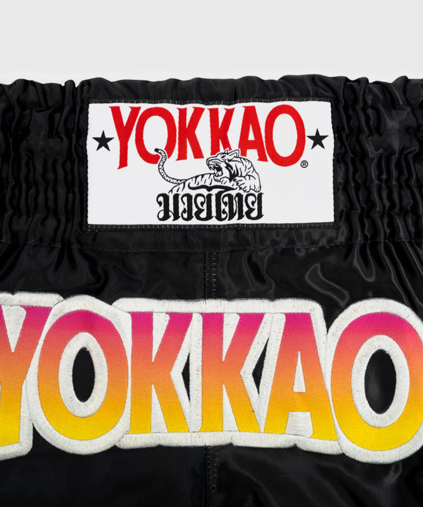 Short de Muay Thai Yokkao The Flame - Noir