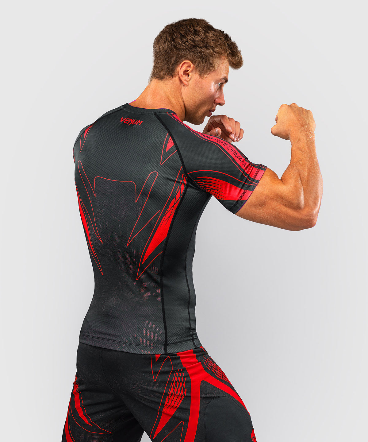 Venum Amazonia Reborn Maglia a compressione a maniche corte - Nero/Rosso
