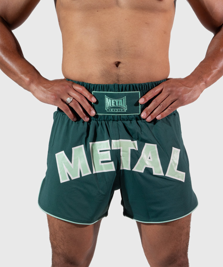 Metal Boxe One Deep Waters Muay Thai Shorts - Grün