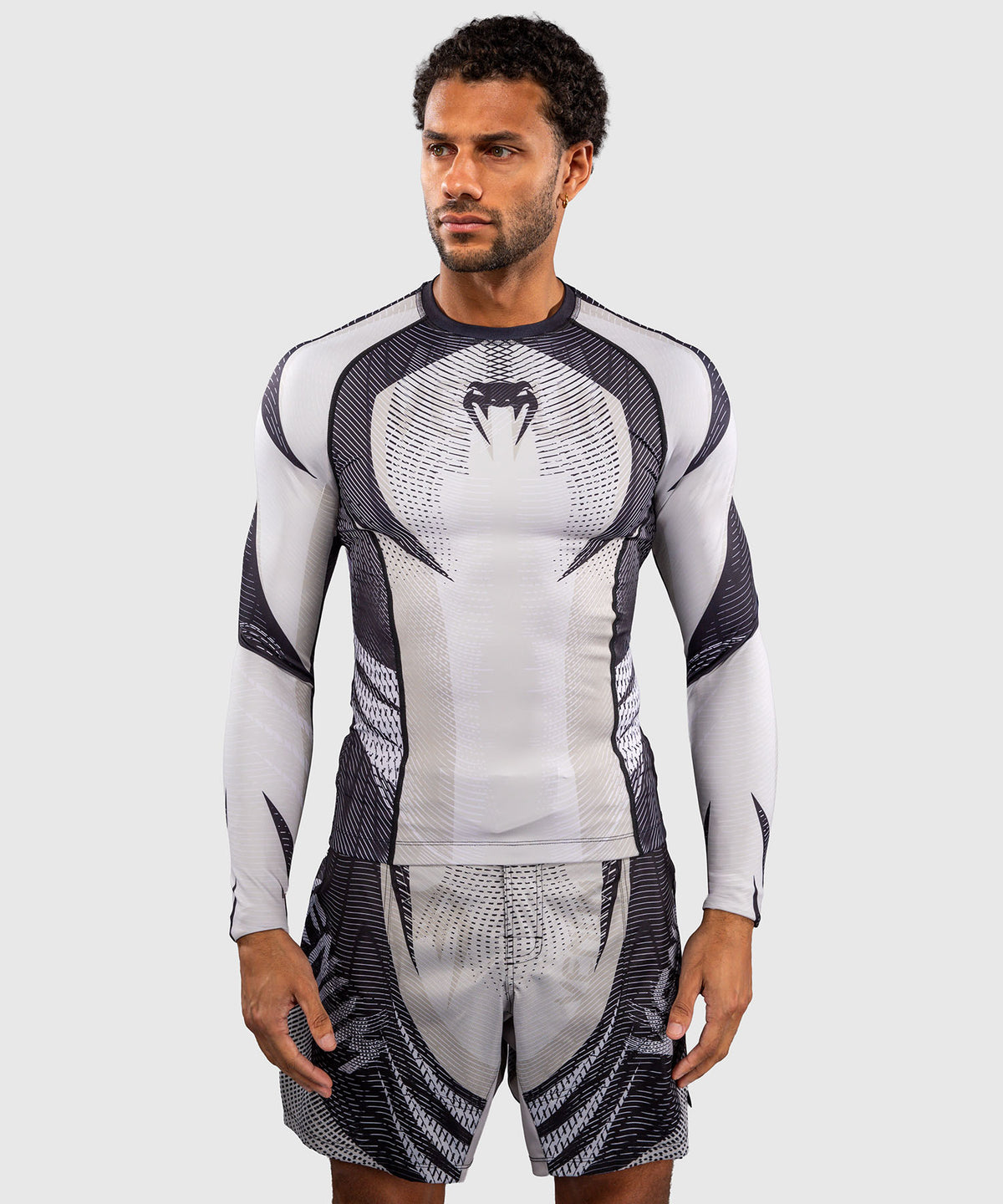 Rashguard à Manches Longues Venum Galactic 3.0 - Blanc Cassé/Noir